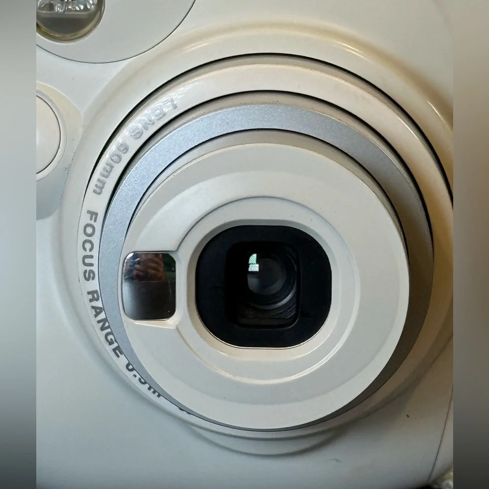 Fujifilm Instax Mini 25 Instant Film Camera White Built-In Flash with Add’l Lens